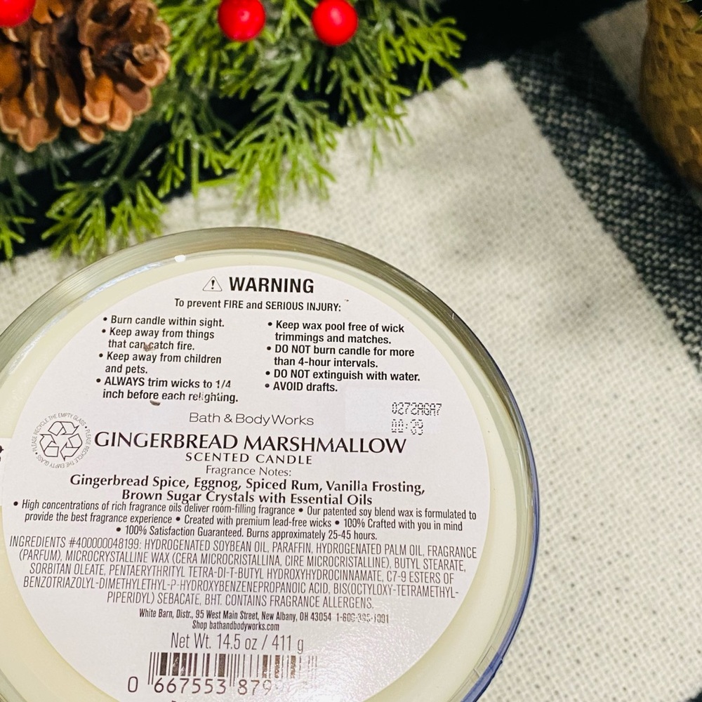 Gingerbread Marshmallow Bath & Body Works Candle - Picture 5 of 5